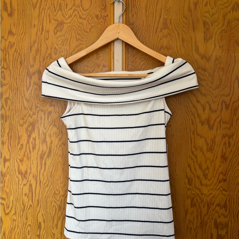 Off-Shoulder Striped Top